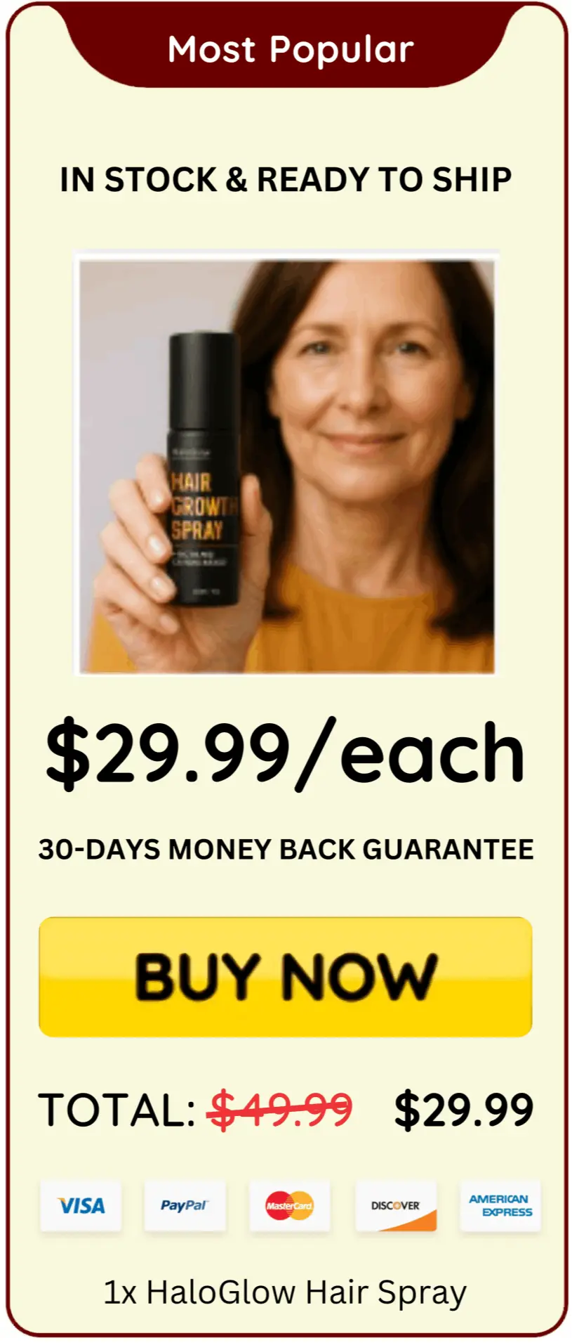 HaloGrow Hairspray price 